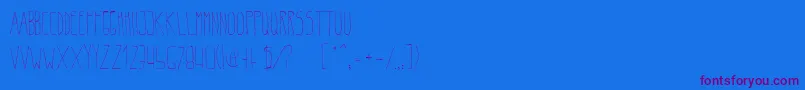 BeltaLight Font – Purple Fonts on Blue Background