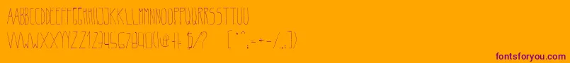 BeltaLight Font – Purple Fonts on Orange Background
