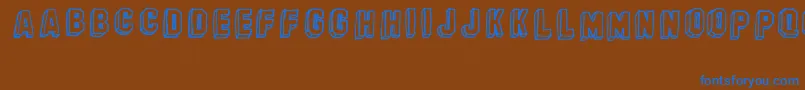 BanhartVer07Erc2008 Font – Blue Fonts on Brown Background