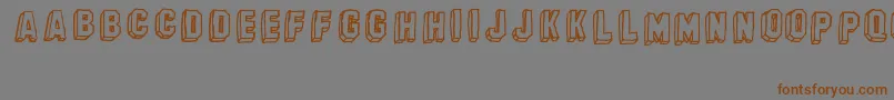 BanhartVer07Erc2008 Font – Brown Fonts on Gray Background