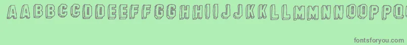 BanhartVer07Erc2008 Font – Gray Fonts on Green Background