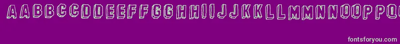 BanhartVer07Erc2008 Font – Green Fonts on Purple Background