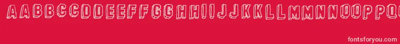 BanhartVer07Erc2008 Font – Pink Fonts on Red Background