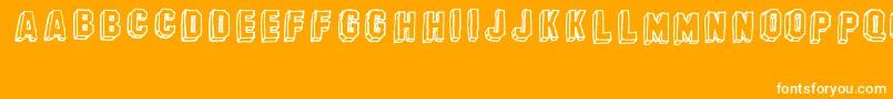 BanhartVer07Erc2008 Font – White Fonts on Orange Background