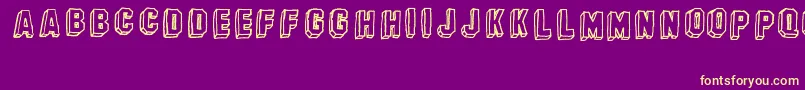 BanhartVer07Erc2008 Font – Yellow Fonts on Purple Background