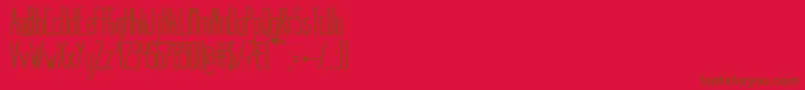 NueBold Font – Brown Fonts on Red Background
