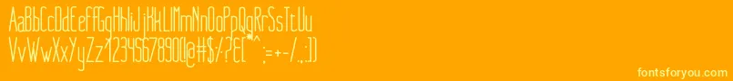 NueBold-Schriftart – Gelbe Schriften auf orangefarbenem Hintergrund