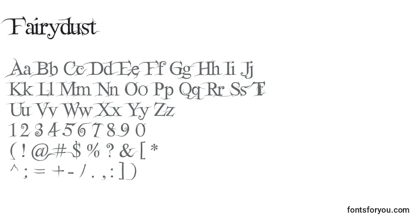 Шрифт Fairydust – алфавит, цифры, специальные символы