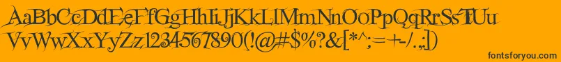 Fairydust Font – Black Fonts on Orange Background