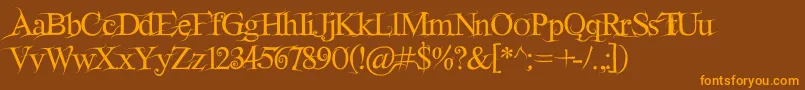 Fairydust Font – Orange Fonts on Brown Background