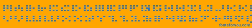 IconianExpanded Font – Blue Fonts on Orange Background