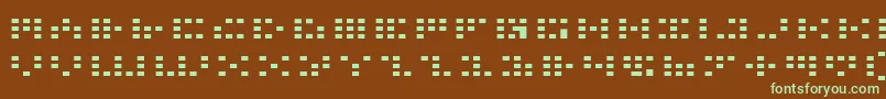 Шрифт IconianExpanded – зелёные шрифты на коричневом фоне