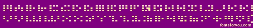 Czcionka IconianExpanded – żółte czcionki na fioletowym tle