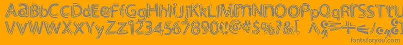 NightoutBold Font – Gray Fonts on Orange Background