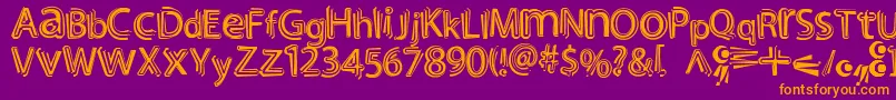 NightoutBold Font – Orange Fonts on Purple Background