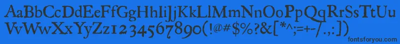 Regula Font – Black Fonts on Blue Background