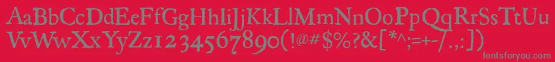 Regula Font – Gray Fonts on Red Background