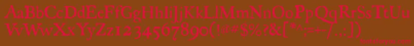 Regula Font – Red Fonts on Brown Background