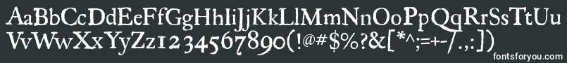 Regula Font – White Fonts on Black Background