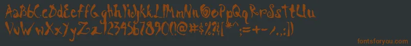 ScrawnCyrAoe Font – Brown Fonts on Black Background