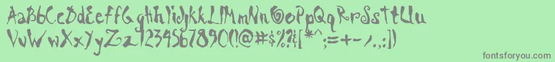 ScrawnCyrAoe Font – Gray Fonts on Green Background