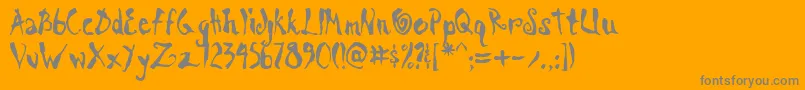 ScrawnCyrAoe Font – Gray Fonts on Orange Background