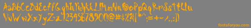 ScrawnCyrAoe Font – Orange Fonts on Gray Background