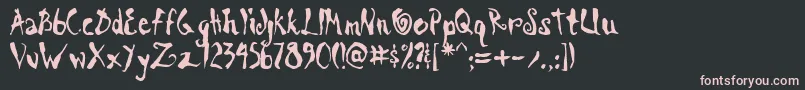 ScrawnCyrAoe Font – Pink Fonts on Black Background