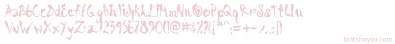 ScrawnCyrAoe Font – Pink Fonts on White Background