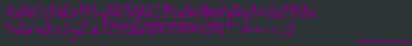ScrawnCyrAoe-Schriftart – Violette Schriften auf schwarzem Hintergrund