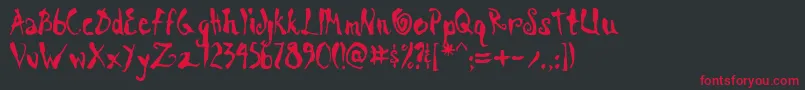 ScrawnCyrAoe Font – Red Fonts on Black Background