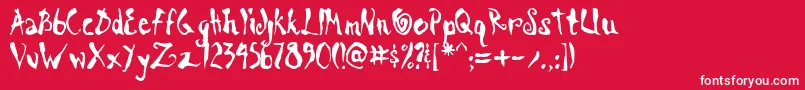 ScrawnCyrAoe Font – White Fonts on Red Background