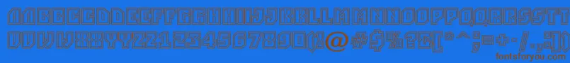 ASimpler2otl Font – Brown Fonts on Blue Background