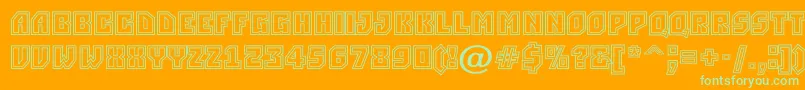 ASimpler2otl Font – Green Fonts on Orange Background