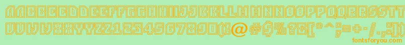 ASimpler2otl Font – Orange Fonts on Green Background