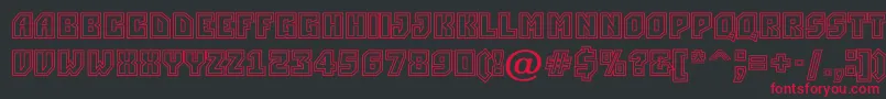 ASimpler2otl Font – Red Fonts on Black Background