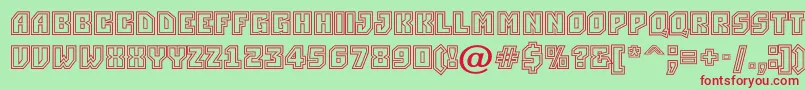 ASimpler2otl Font – Red Fonts on Green Background