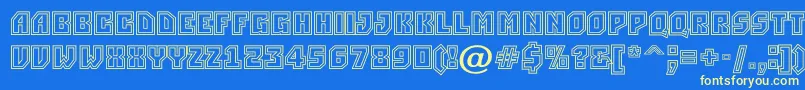 ASimpler2otl Font – Yellow Fonts on Blue Background