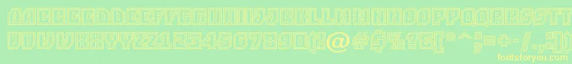 More about ASimpler2otl Font ASimpler2otl Font – Yellow Fonts on Green Background