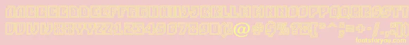 ASimpler2otl-Schriftart – Gelbe Schriften auf rosa Hintergrund