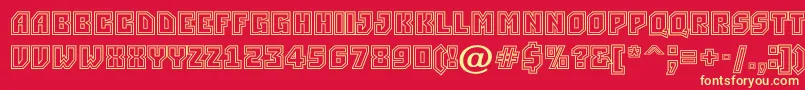ASimpler2otl Font – Yellow Fonts on Red Background