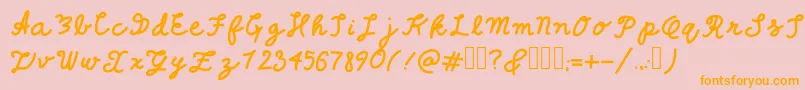 ReasonToBelieve Font – Orange Fonts on Pink Background