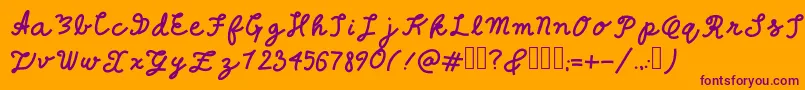 ReasonToBelieve Font – Purple Fonts on Orange Background