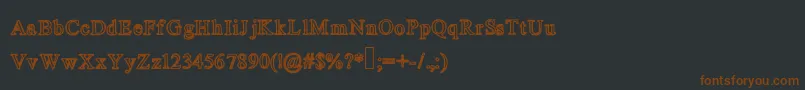 Closetoto Font – Brown Fonts on Black Background