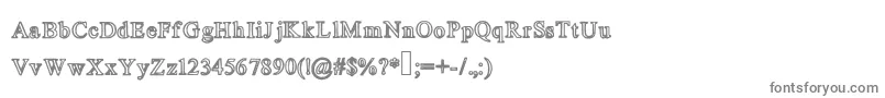 フォントClosetoto – 白い背景に灰色の文字