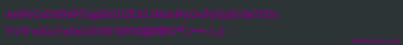 フォントClosetoto – 黒い背景に紫のフォント