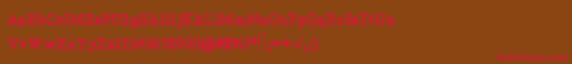 Closetoto Font – Red Fonts on Brown Background