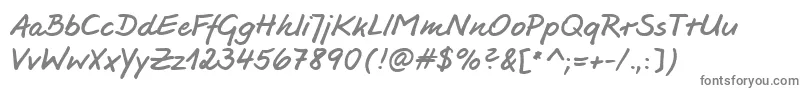 Jesco3Handwriting Font – Gray Fonts on White Background