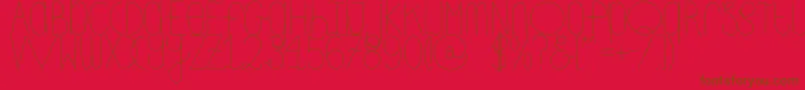 Police DhdskinnyRegular – polices brunes sur fond rouge