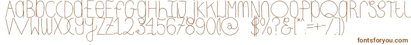 DhdskinnyRegular Font – Brown Fonts on White Background